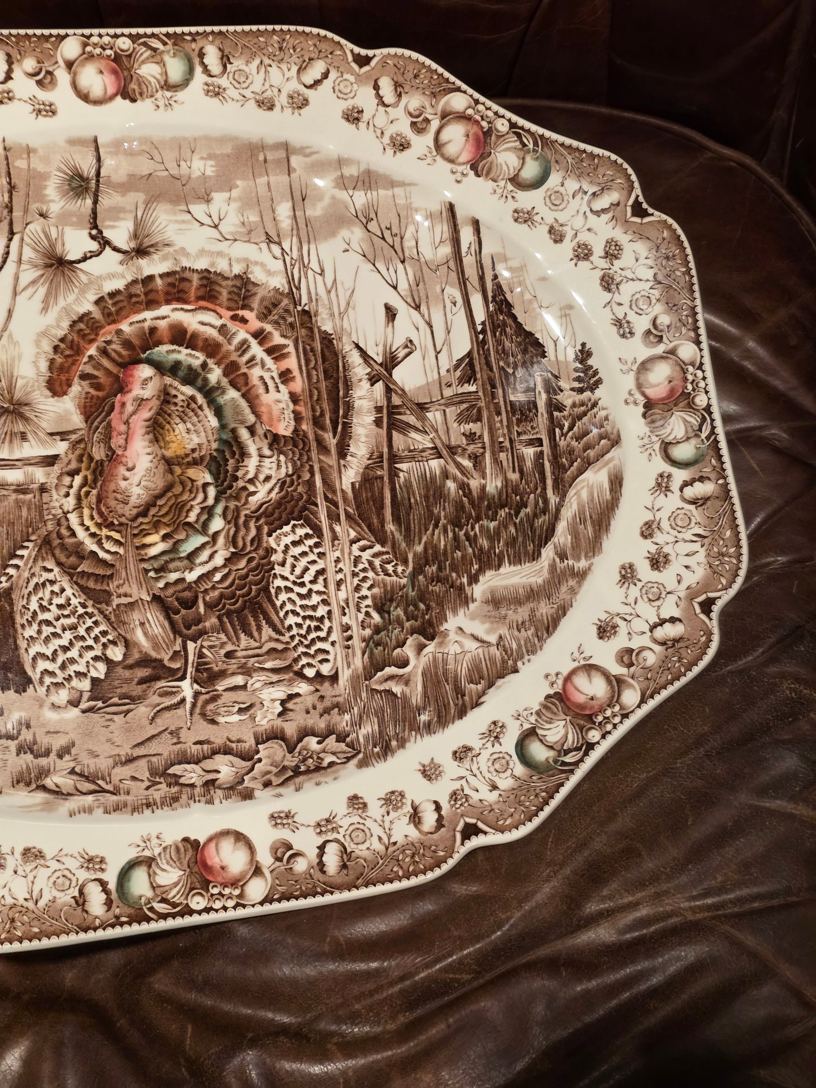 Large Johnson Brothers English Turkey Platter - 5
