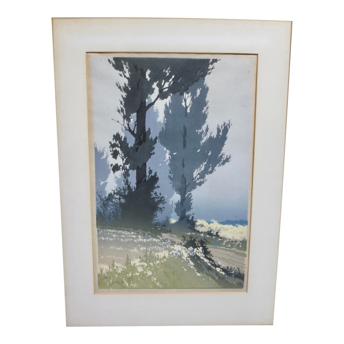Paul Oskar Droge Signed Woodcut: Paul Oskar Droge ( Germany, 1898-1982). A master of the dramatic landscape and vistas. A painter and a printmaker of dramatic scenes full of the movements of the elements as seen here, waves crash