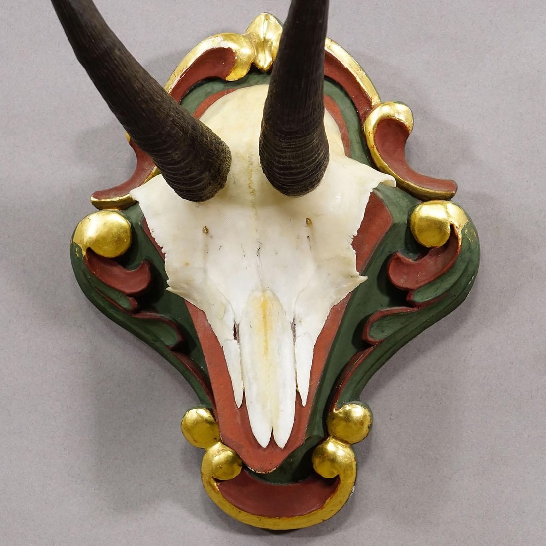Vintage Chamois Trophy on Carved Plaque, Germany 1960s - 5