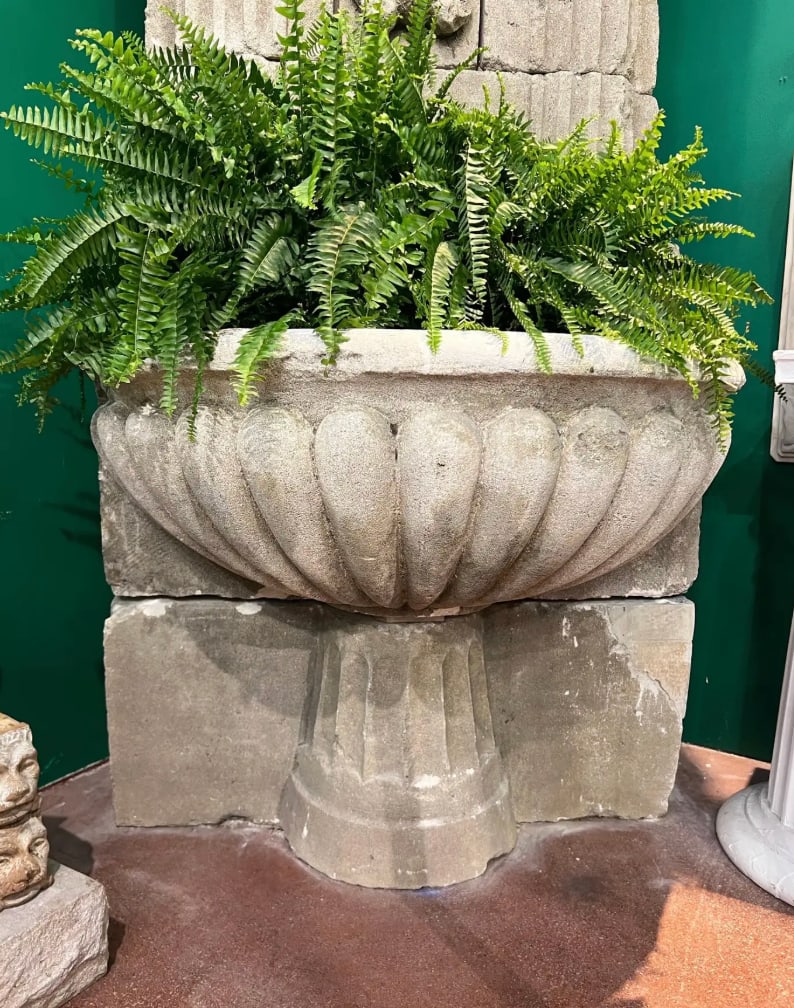 Fabulous 18th-19th Century French Carved Stone Fountain With Poseidon Bust - 7