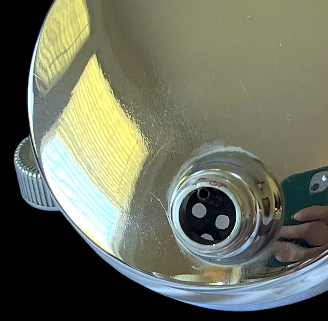 1950s Oversized Chrome & Frosted Glass Cocktail Shaker – Barware Classic After Ralph Lauren - 6