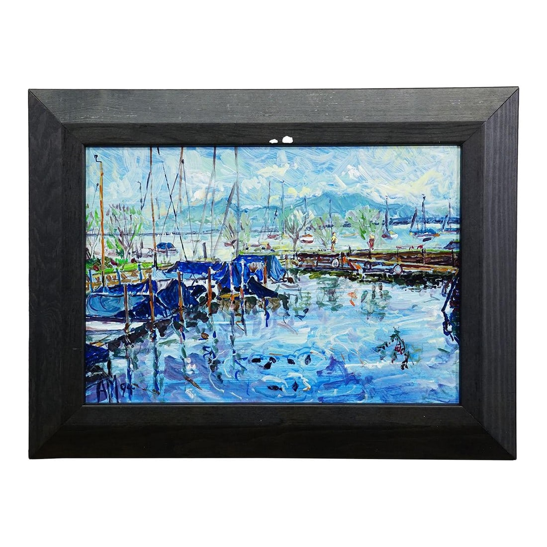 Oil Painting by Alexander Michael - Boat Harbor, Fraueninsel, 1994 (1 of 7)