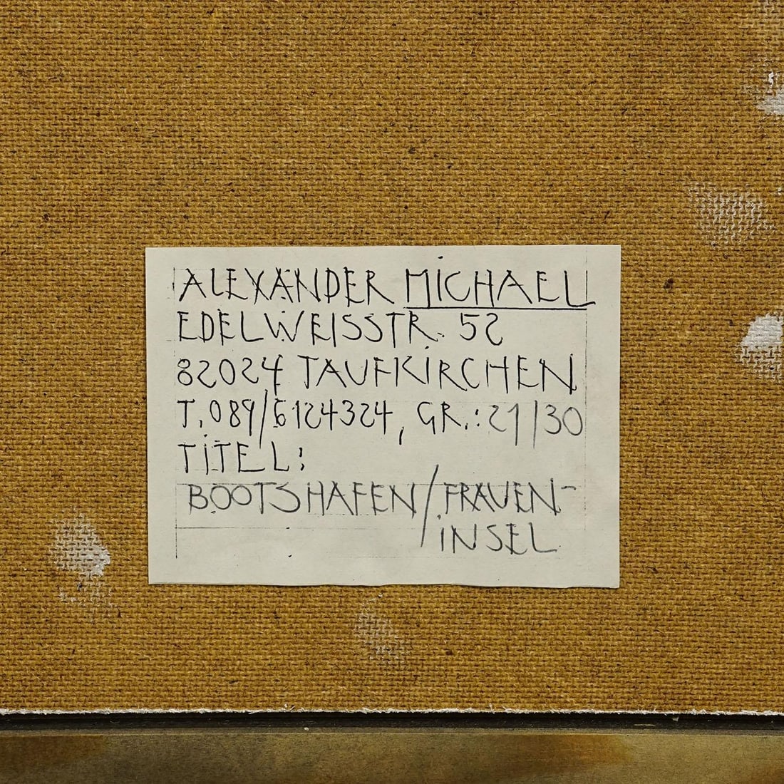 Oil Painting by Alexander Michael - Boat Harbor, Fraueninsel, 1994 - 6