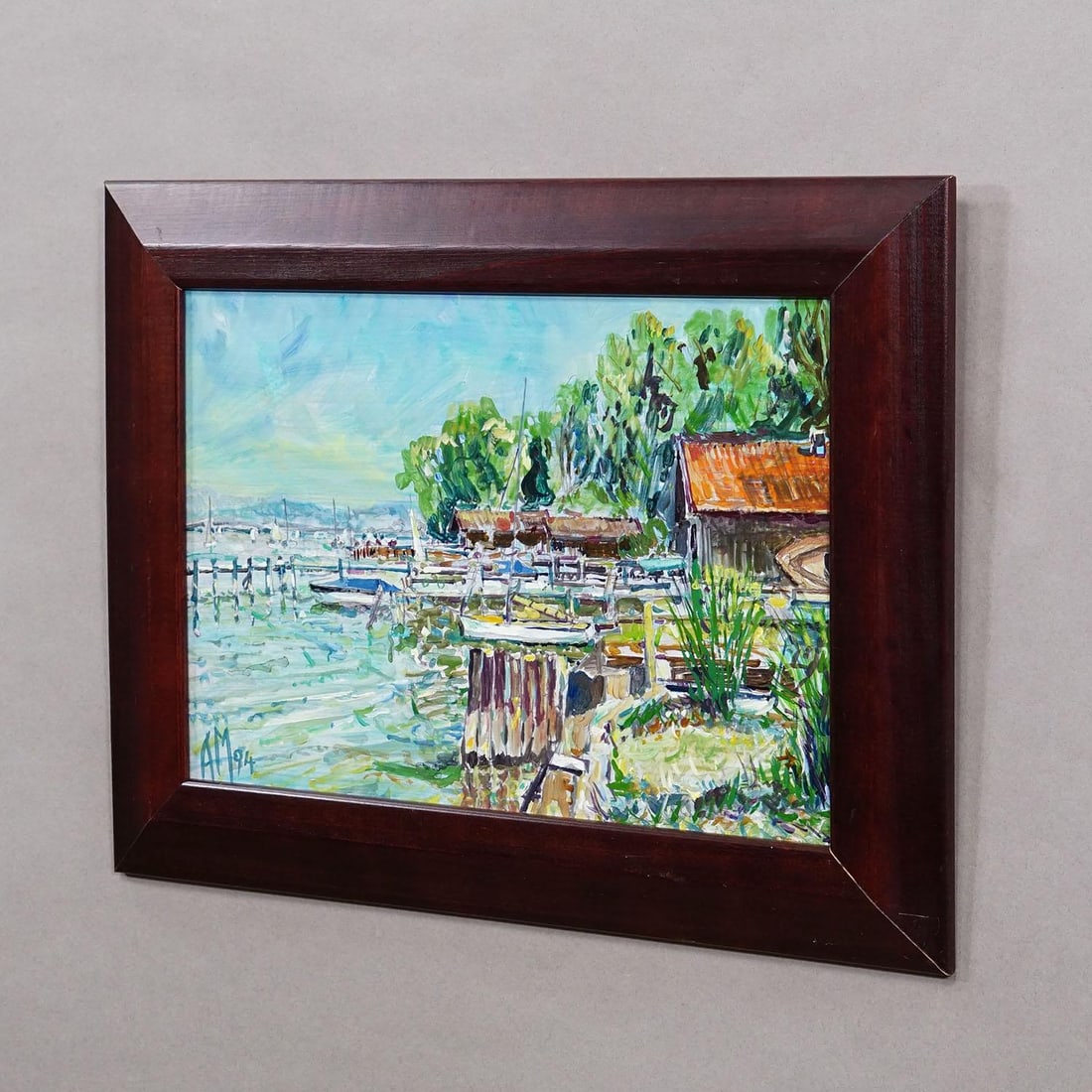 Fraueninsel, Eastern Shore – Oil Painting by Alexander Michael, 1994 - 3