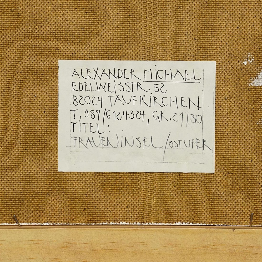 Fraueninsel, Eastern Shore – Oil Painting by Alexander Michael, 1994 - 6
