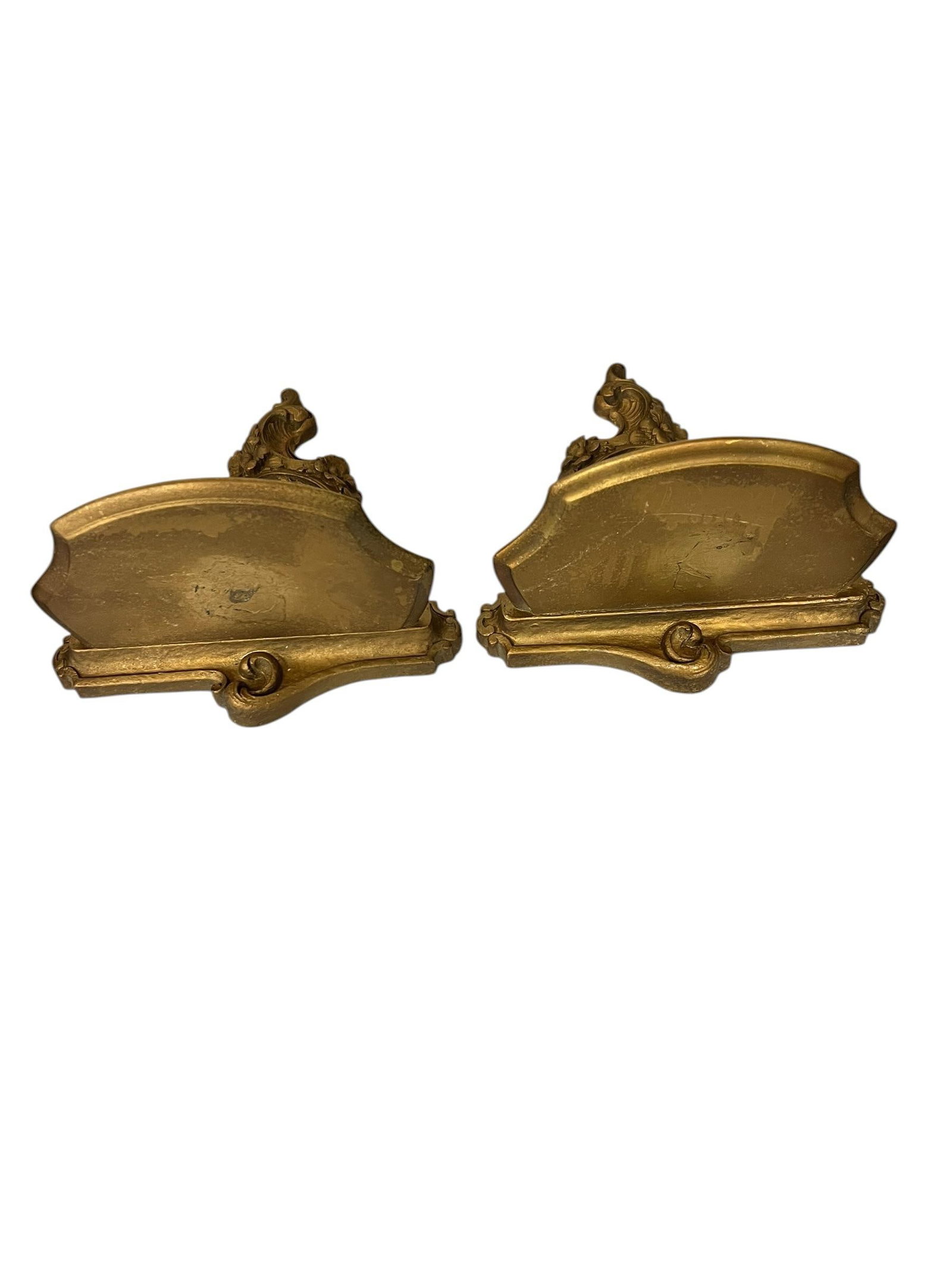 Mid Century Syroco Wood Wall Brackets - A Pair - 3