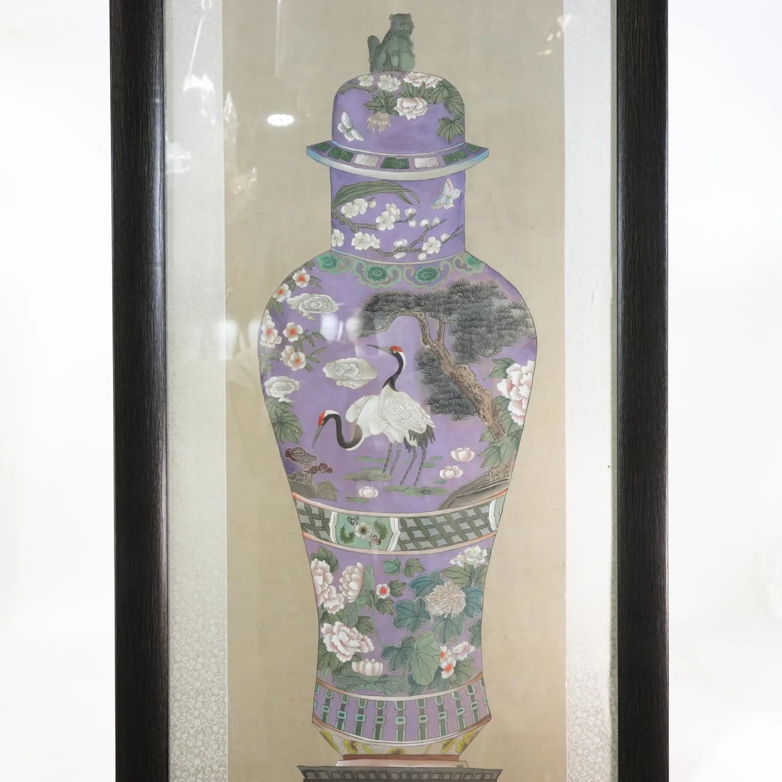 Set of Framed Four Chinese Paintings of Vases Hand-Painted Decorative Wall Art - 10