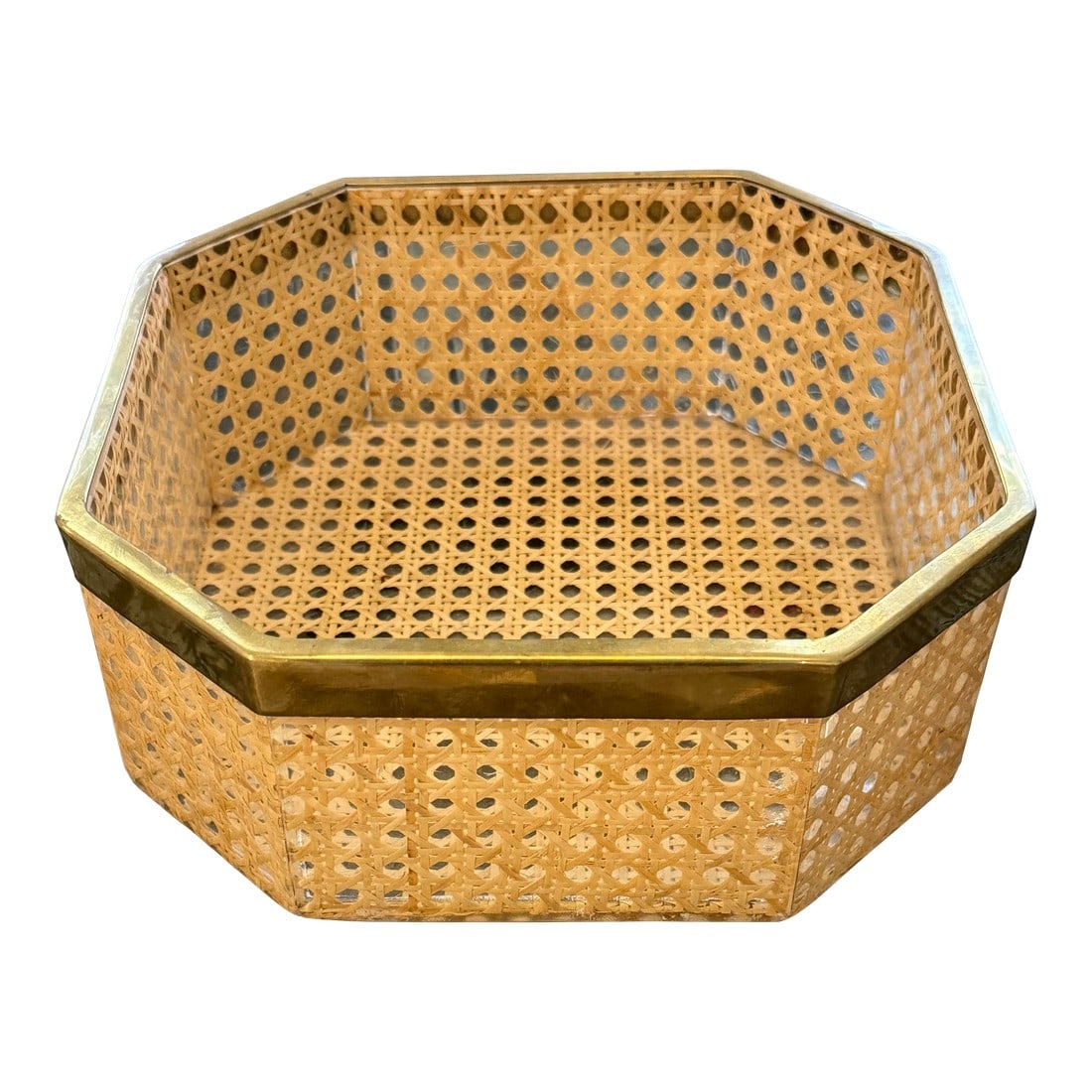 Vintage Dior Large Lucite Brass Caning Tray (1 of 9)