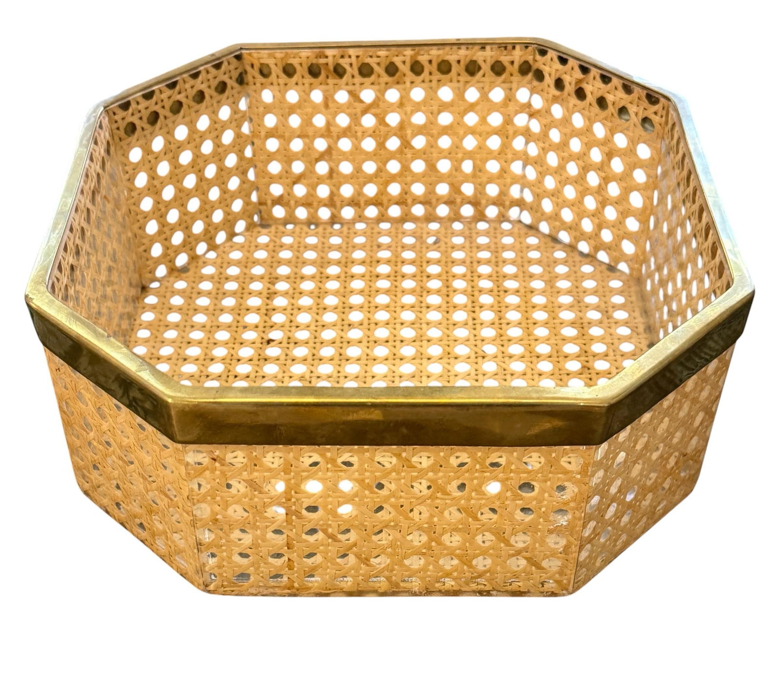 Vintage Dior Large Lucite Brass Caning Tray - 9
