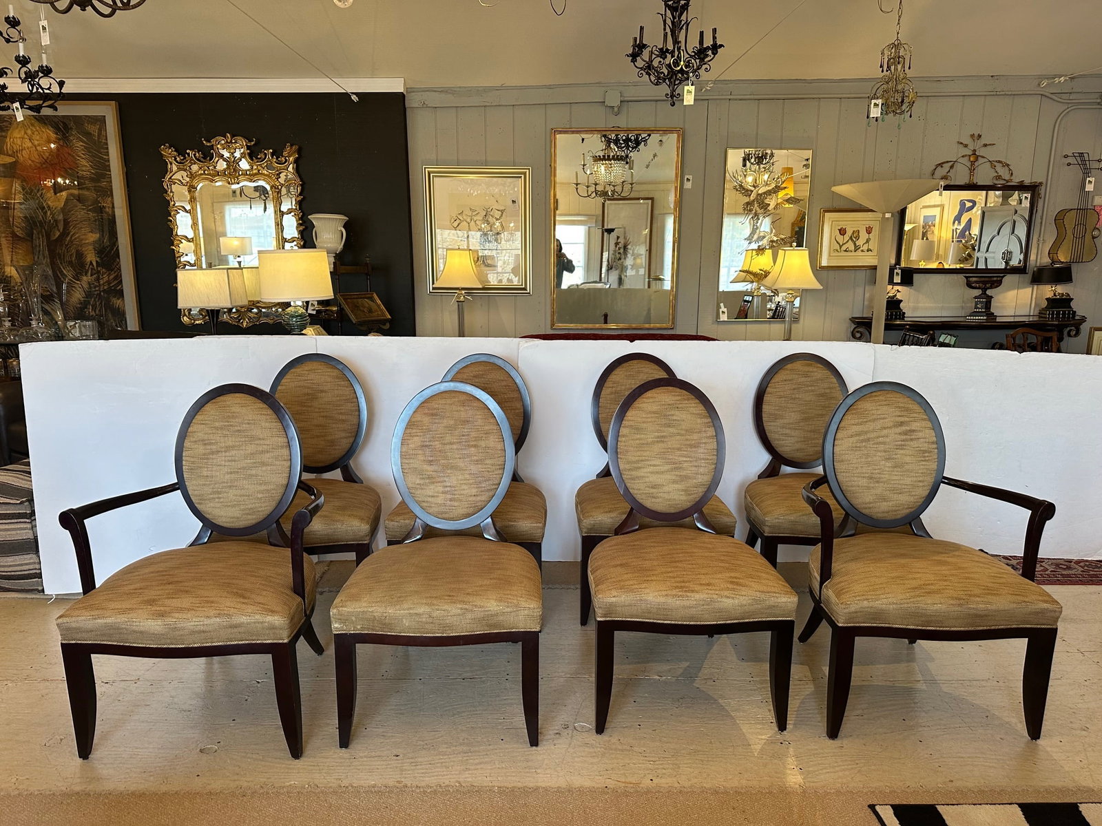 Oval X Barbara Barry Dining Chairs for Baker -Set of 8 - 13