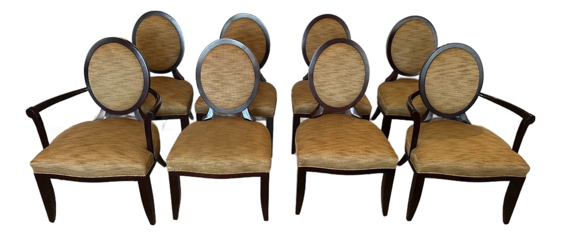 Oval X Barbara Barry Dining Chairs for Baker -Set of 8 (1 of 16)