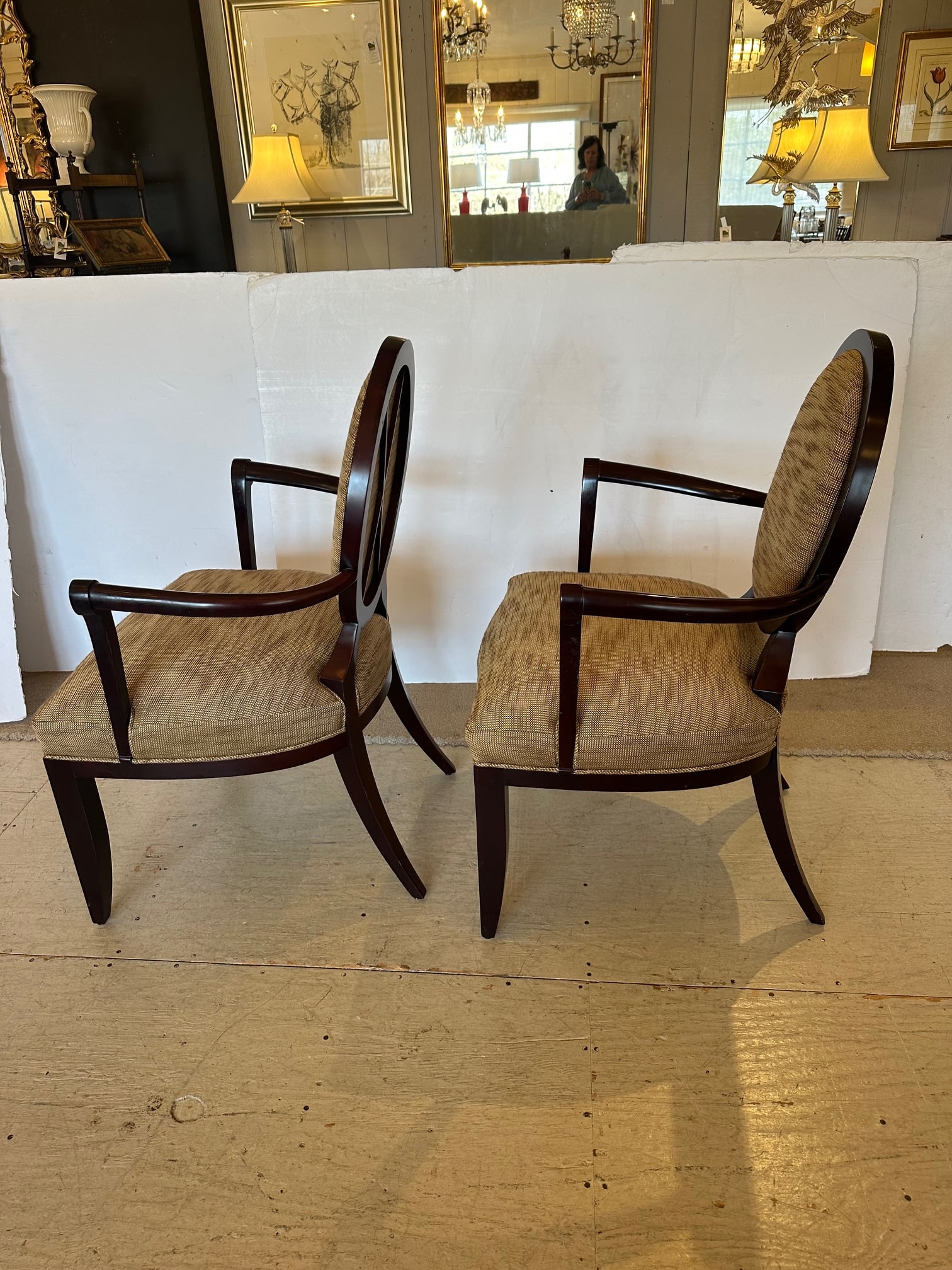 Oval X Barbara Barry Dining Chairs for Baker -Set of 8 - 5