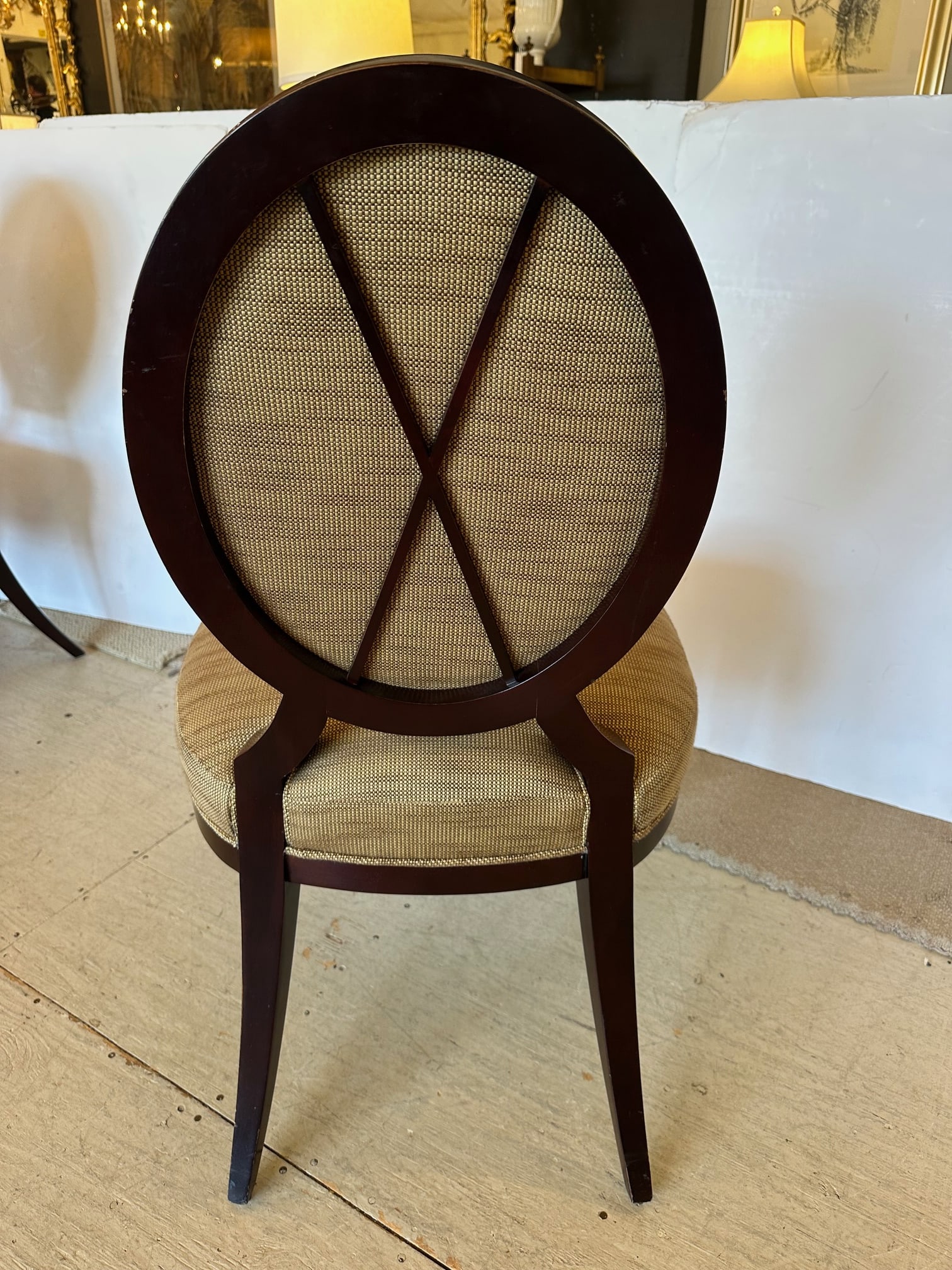Oval X Barbara Barry Dining Chairs for Baker -Set of 8 - 6