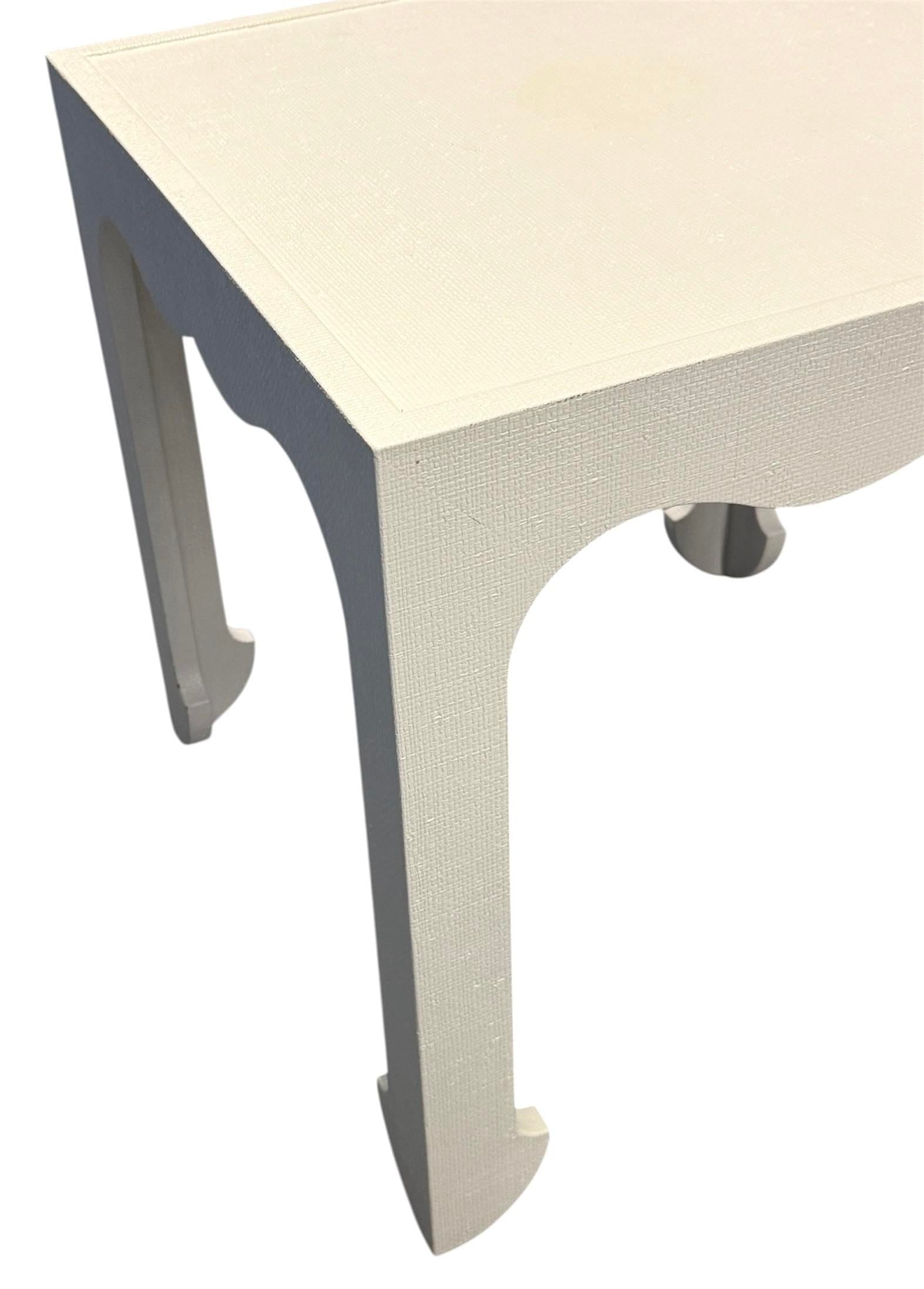 Lee Jofa for Kravet Oliver Linen Wrapped Side Table - 10