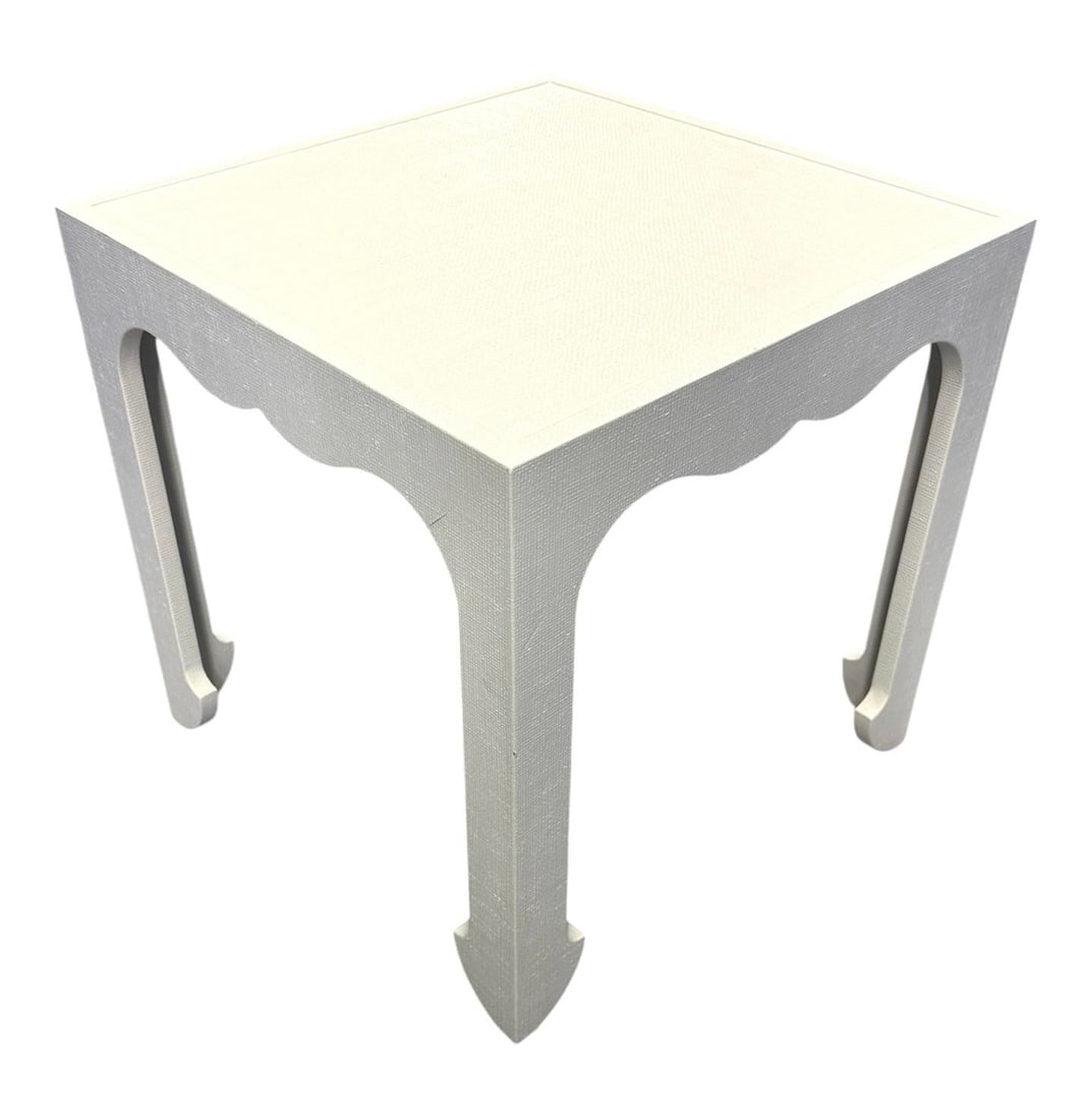 Lee Jofa for Kravet Oliver Linen Wrapped Side Table - 4