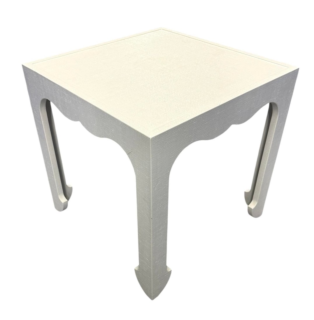 Lee Jofa for Kravet Oliver Linen Wrapped Side Table - 5