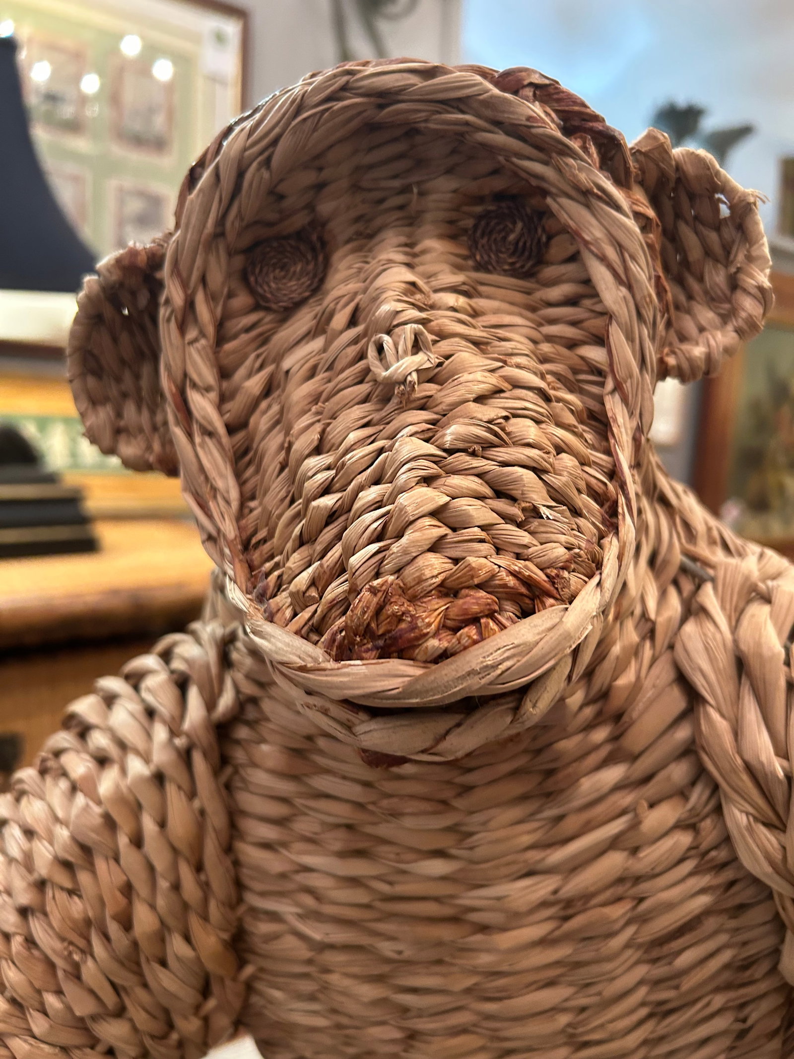 Water Hyacinth Woven Rattan Designer Monkey Sculpture Attributed to Mario Lopez Torres - 7