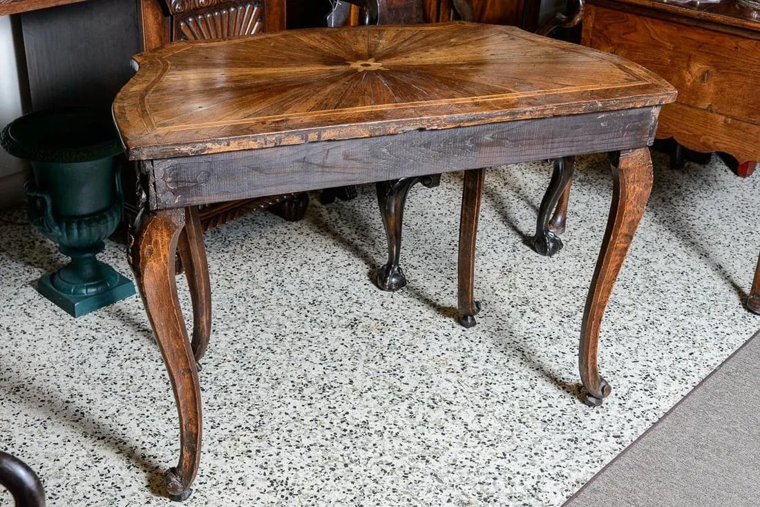 Antique Italian Walnut Console Table - 3