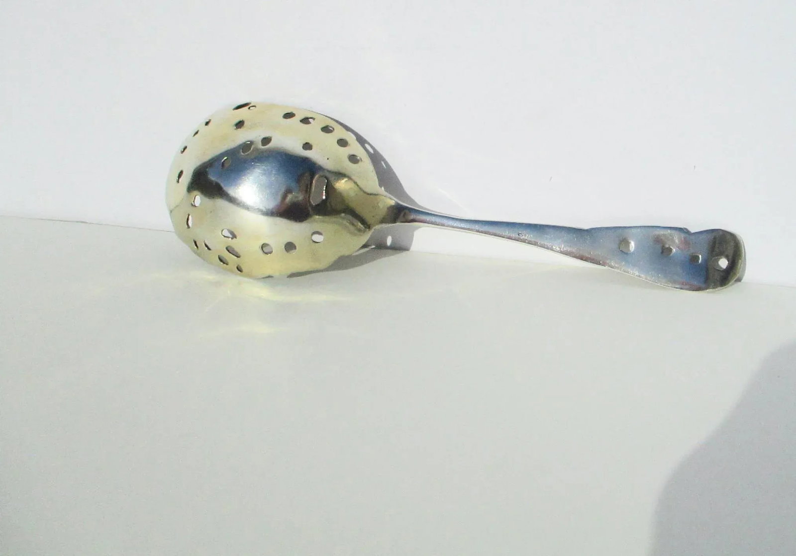 Vintage Sterling Silver Beaux Art Slotted Berry Spoon - 6