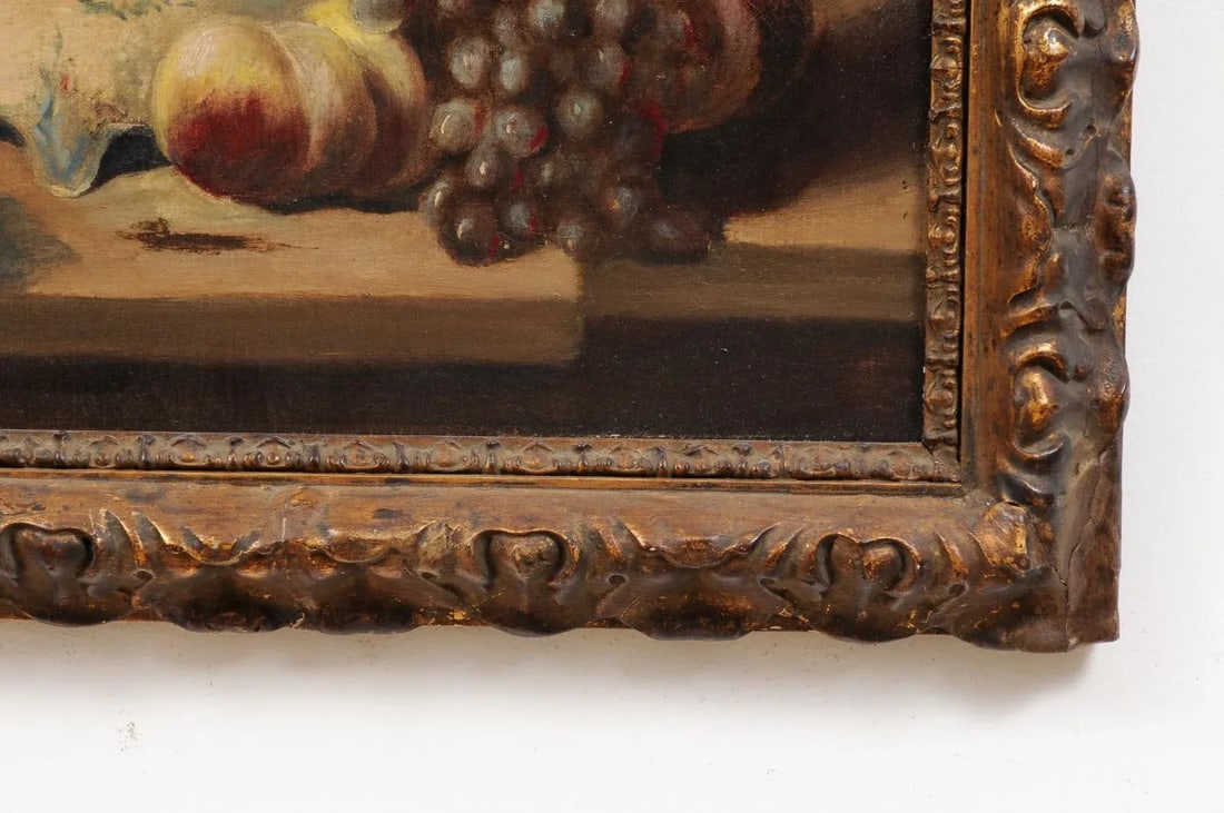19th Century French Still Life Oil Painting, Framed - 7