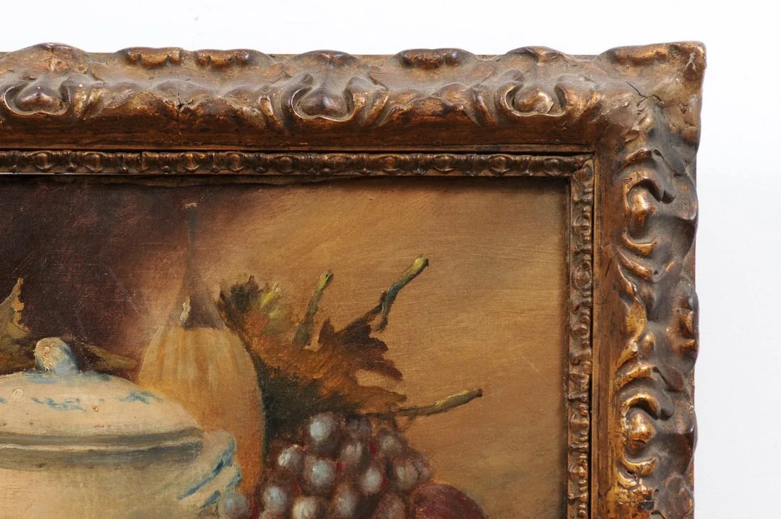 19th Century French Still Life Oil Painting, Framed - 8