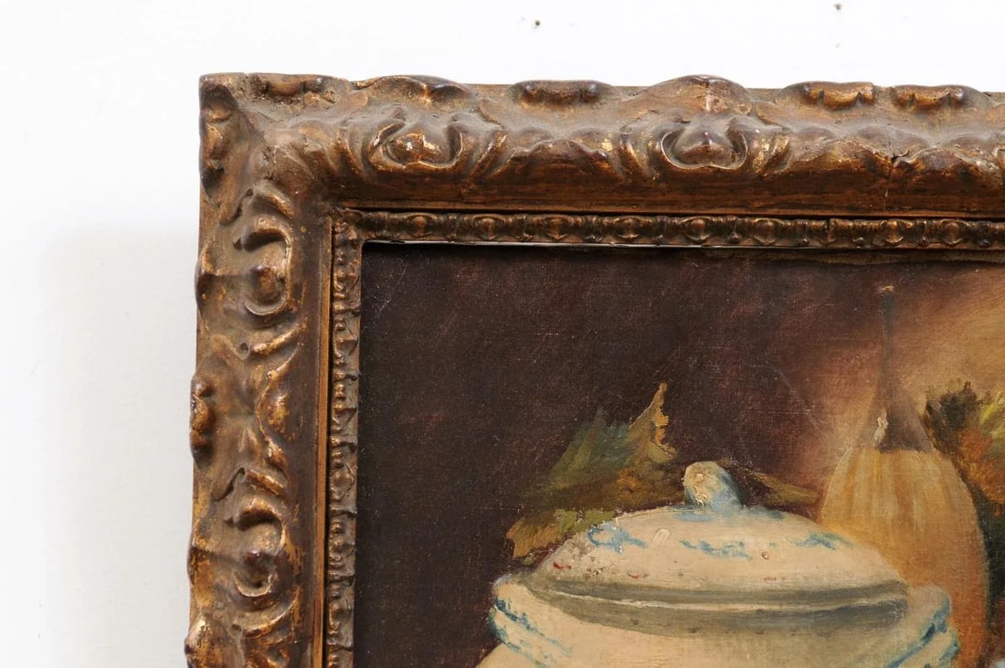 19th Century French Still Life Oil Painting, Framed - 9