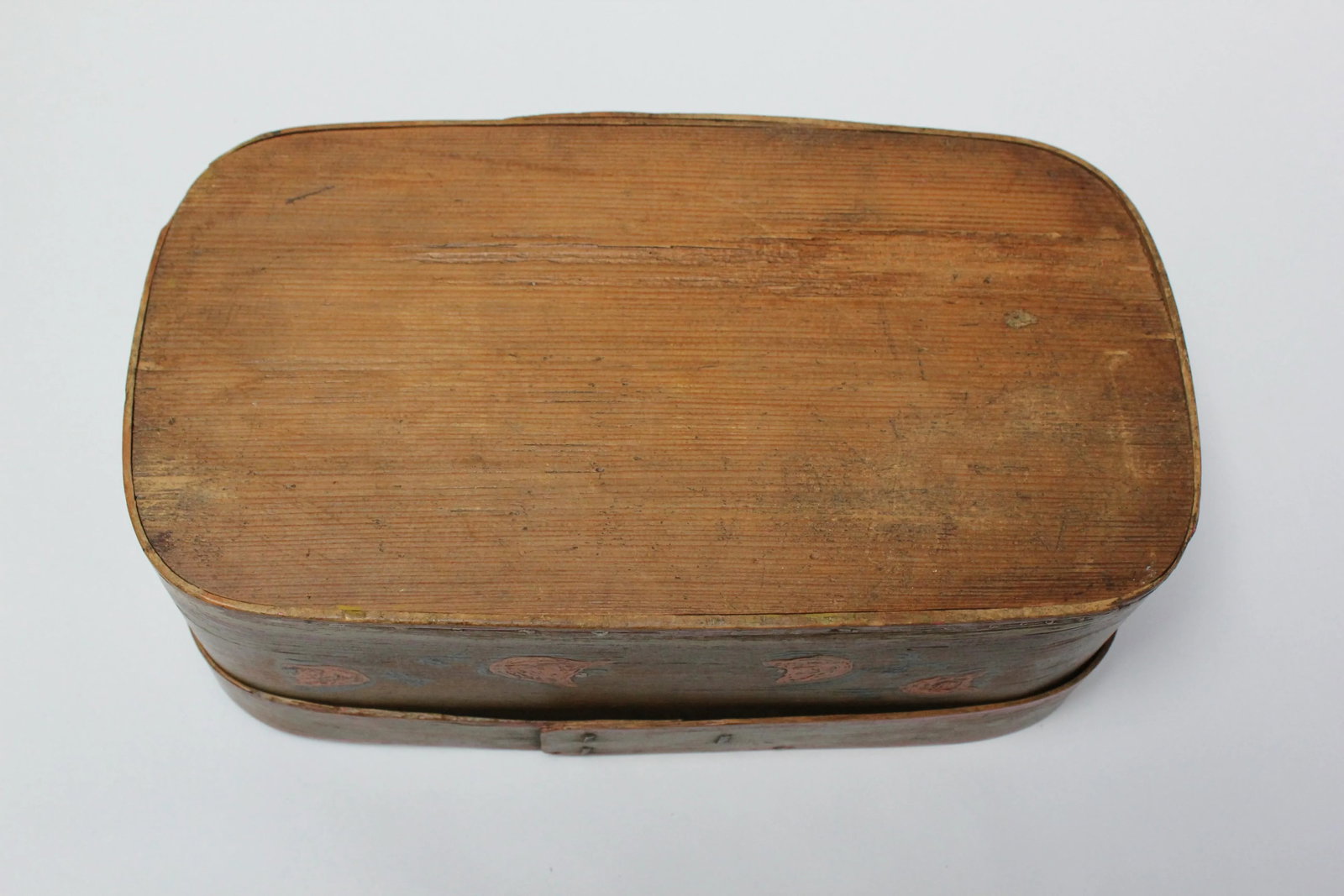 Antique French Storage Box With Hand-Painted Clown Motif - 7