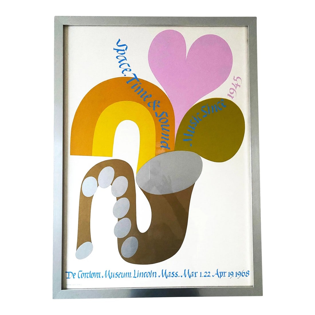 1960s "Space, Time and Sound" Carol Summers Original Exhibition Poster, Framed (1 of 12)