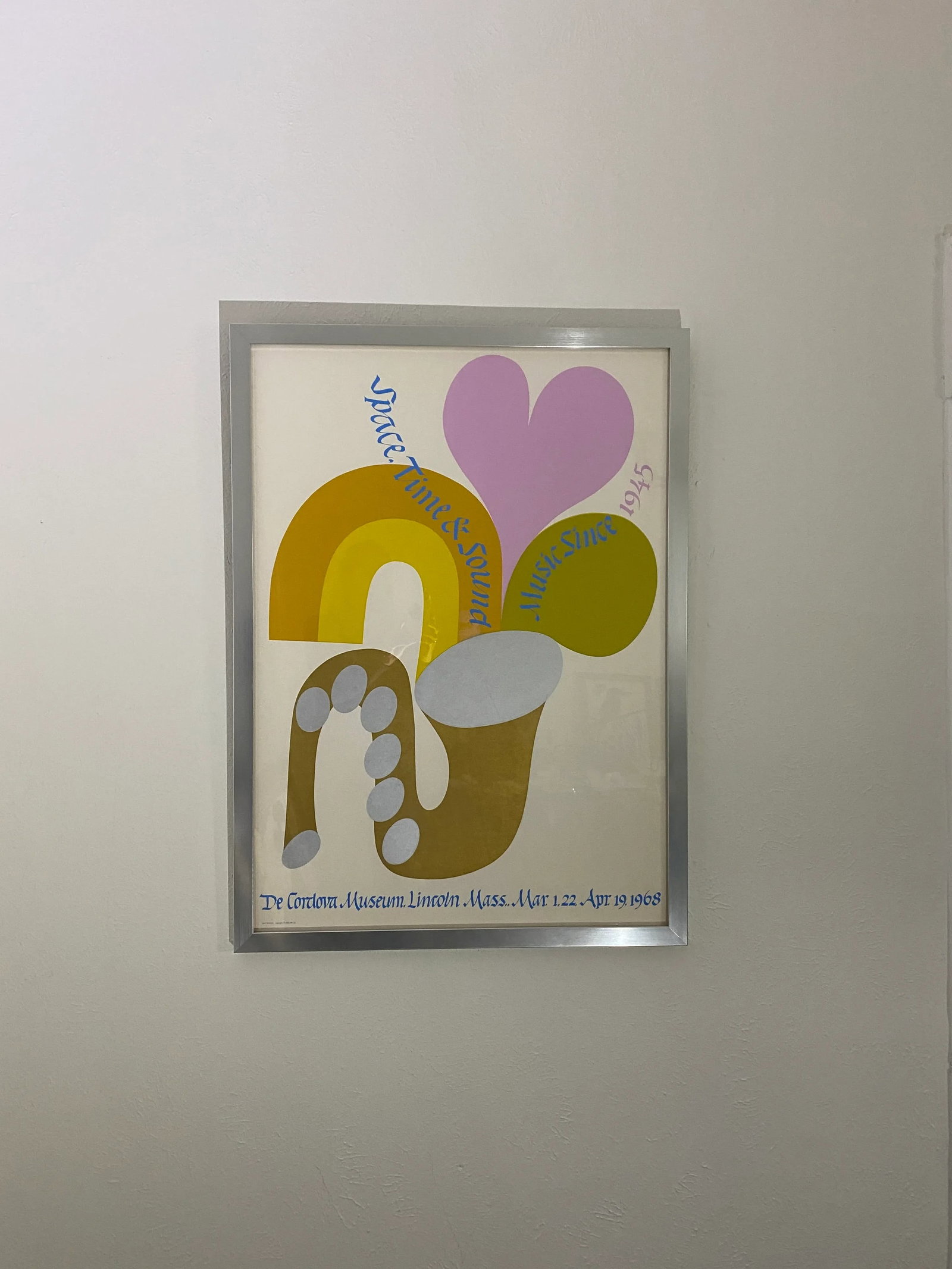 1960s "Space, Time and Sound" Carol Summers Original Exhibition Poster, Framed - 3