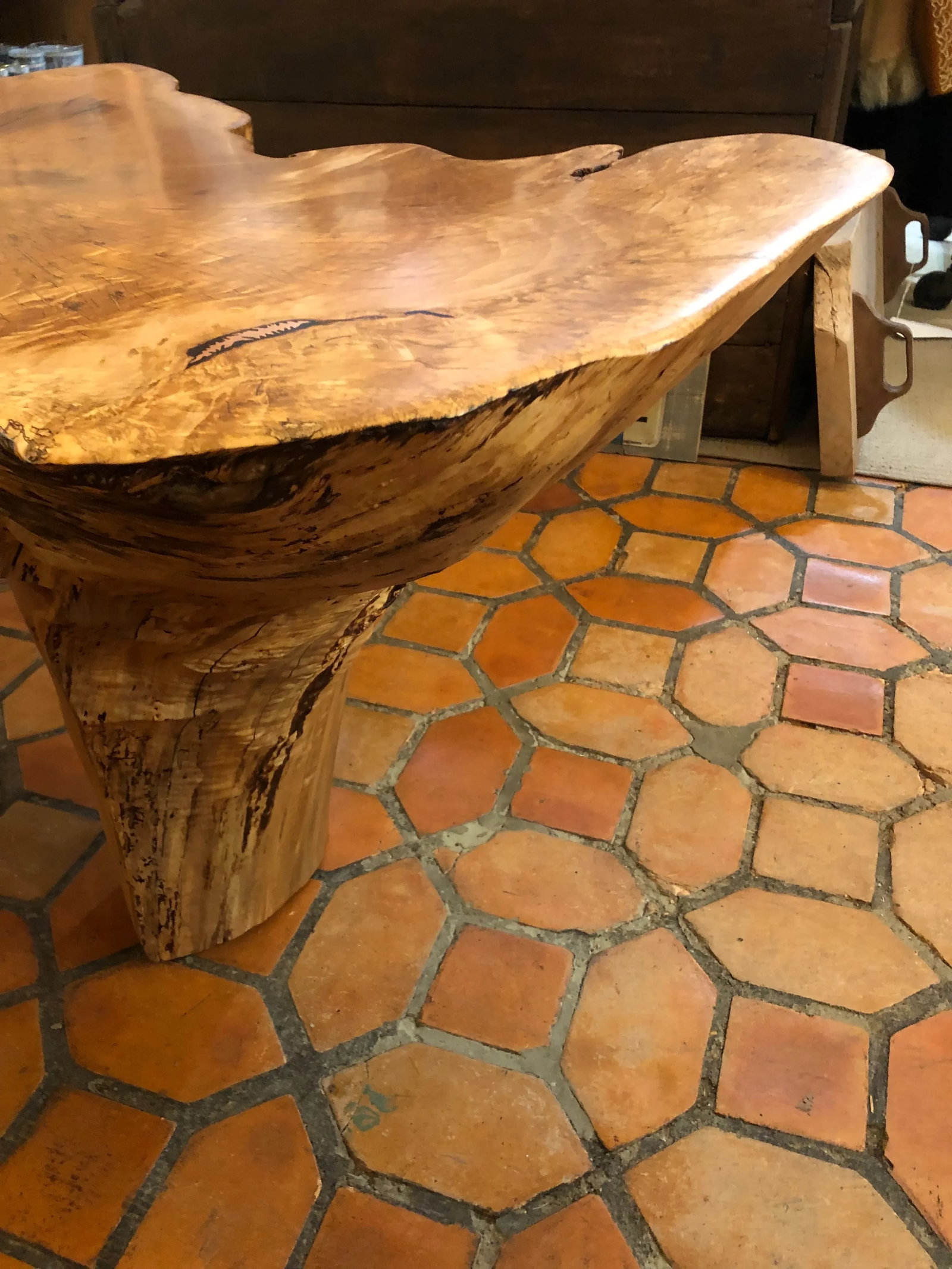 Hand Made Amoeba Shaped Organic Modern Maple Coffee Table - 7