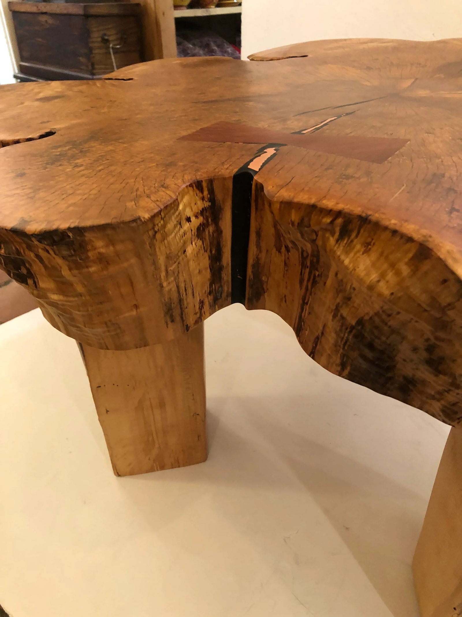 Hand Made Amoeba Shaped Organic Modern Maple Coffee Table - 8