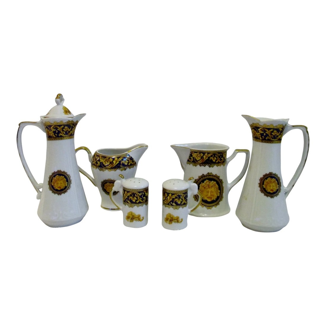 1980s T. Limoges France Depos Porcelain Bacchus Serving Set- 6 Pieces (1 of 12)