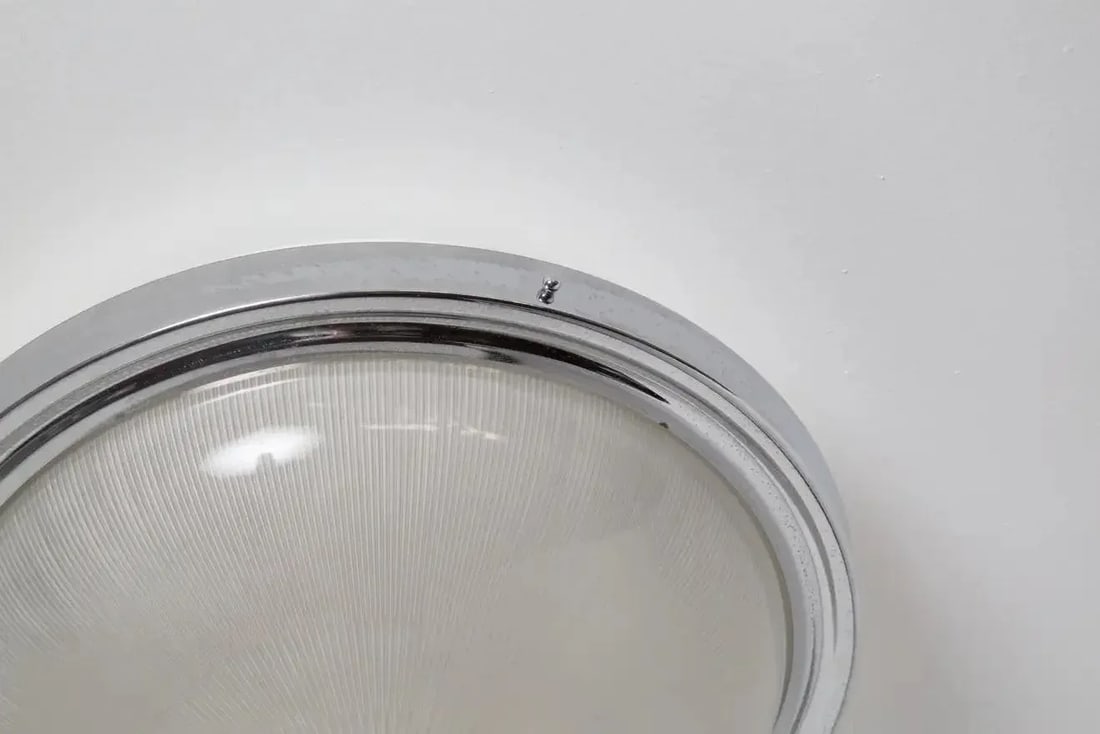 Large 1960s Sergio Mazza Glass and Metal Ceiling or Wall Lamp for Artemide - 4