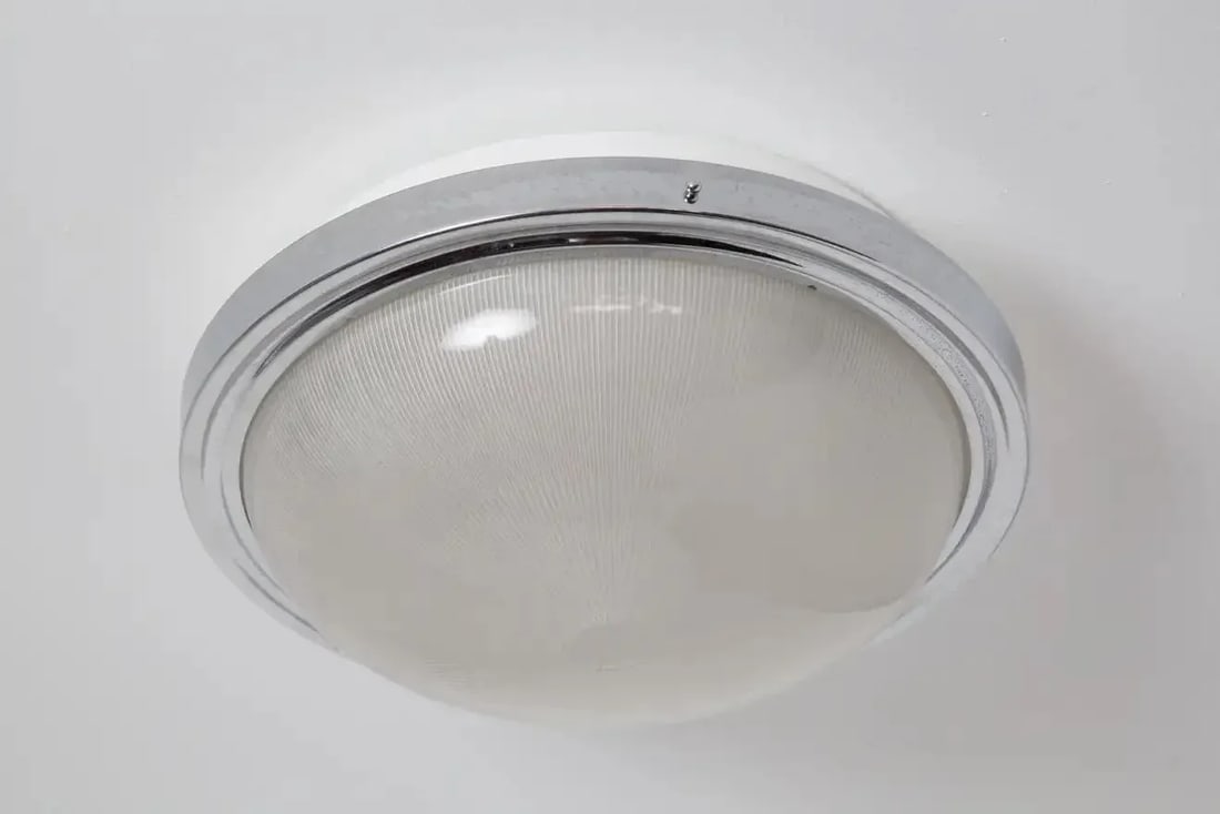 Large 1960s Sergio Mazza Glass and Metal Ceiling or Wall Lamp for Artemide - 8