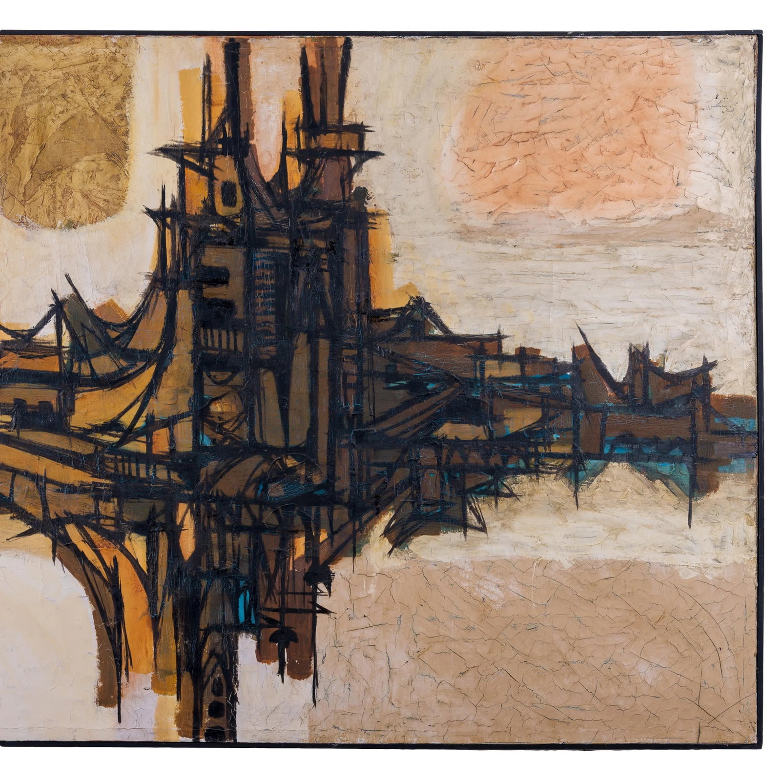 Rinaldo Paluzzi Mid Century Bridge Painting - 6