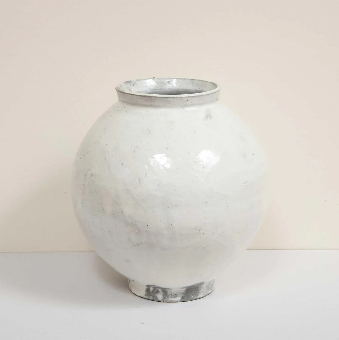 2021 "Moon Jar II" White, Hand Crafted Clay Vase by Sungwook Park (South Korea) - 6