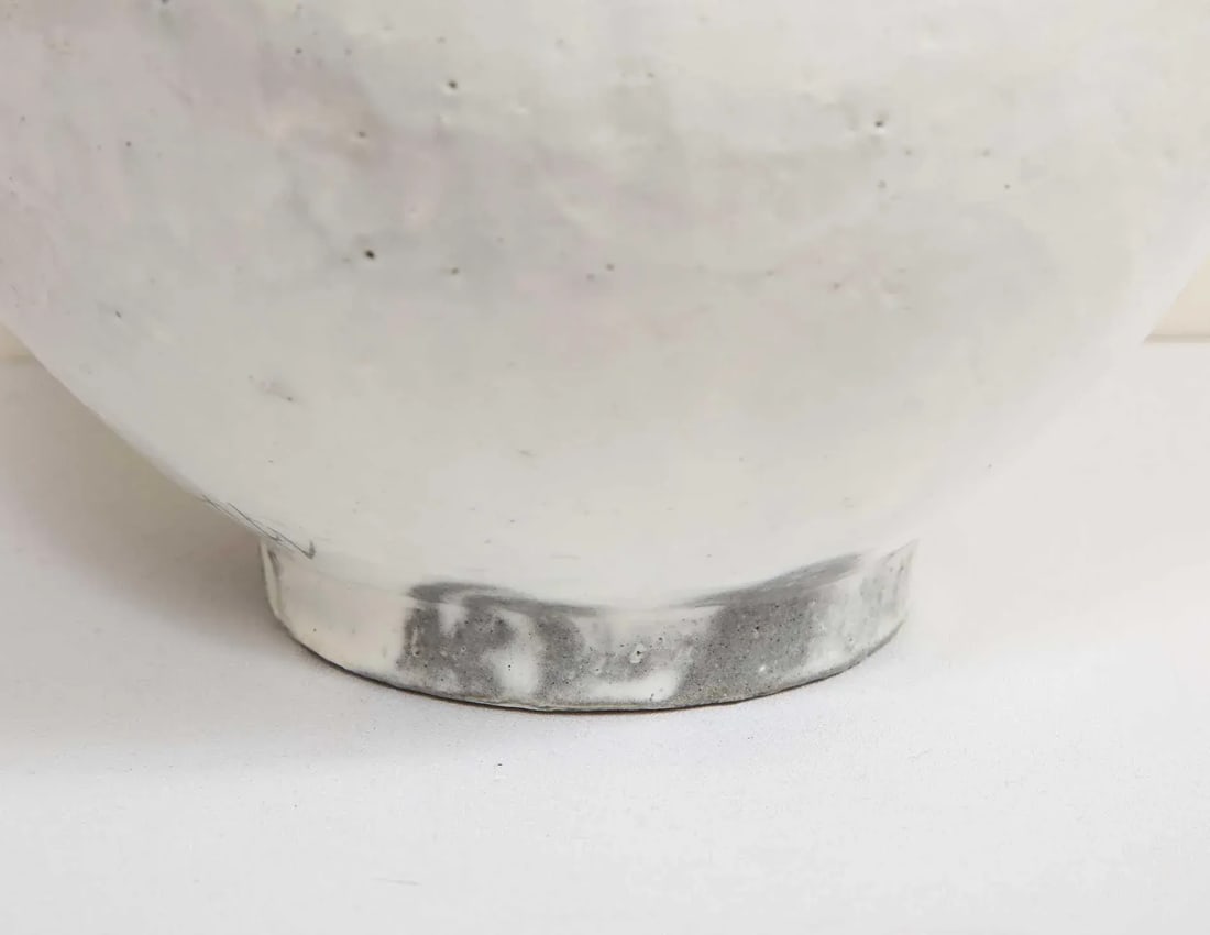 2021 "Moon Jar II" White, Hand Crafted Clay Vase by Sungwook Park (South Korea) - 8