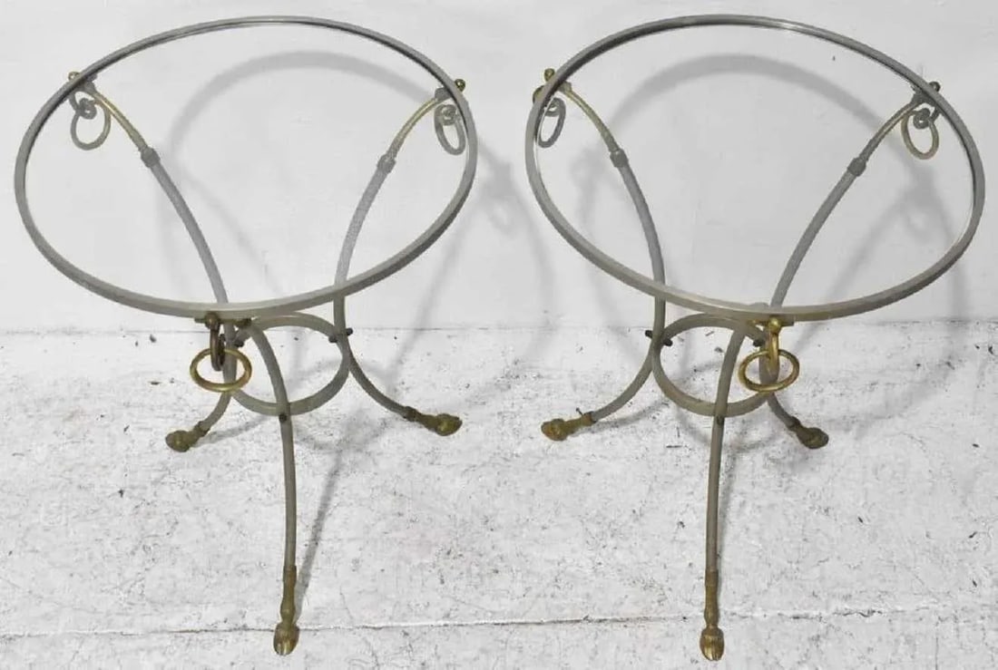 Italian Directoire Style Side Tables with Rams' Heads and Hoof Feet - A Pair - 2