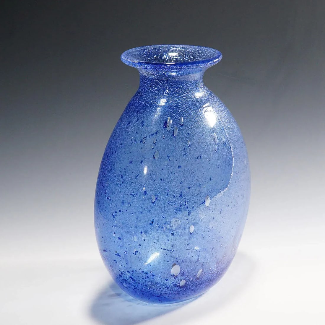 Monumental Ercole Barovier - Barovier & Toso Efeso Blue Vase 1964 - 2