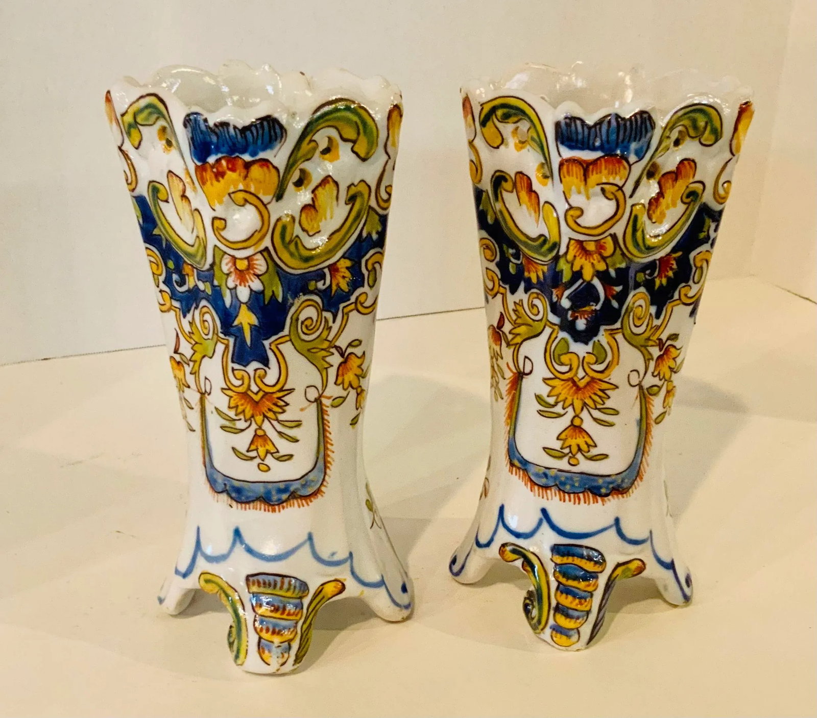 French Rouen Vases, 19th Century - Pair - 6