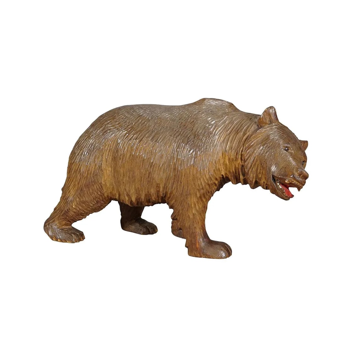 Large Vintage Wooden Strolling Bear Handcarved in Brienz Ca. 1930s - 7