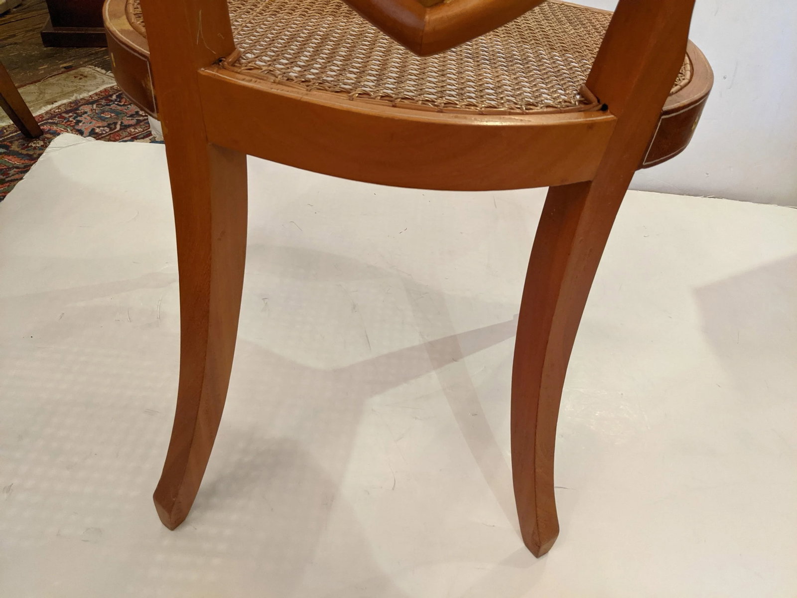 Adams Style Armchairs With Caned Seats -A Pair - 9