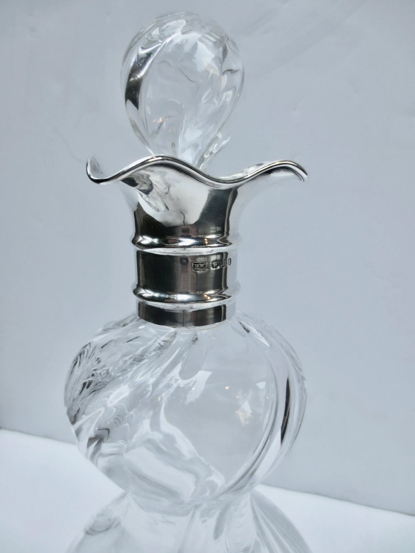 1895 Antique Art Nouveau Decanter by Henry Wilkinson - 2