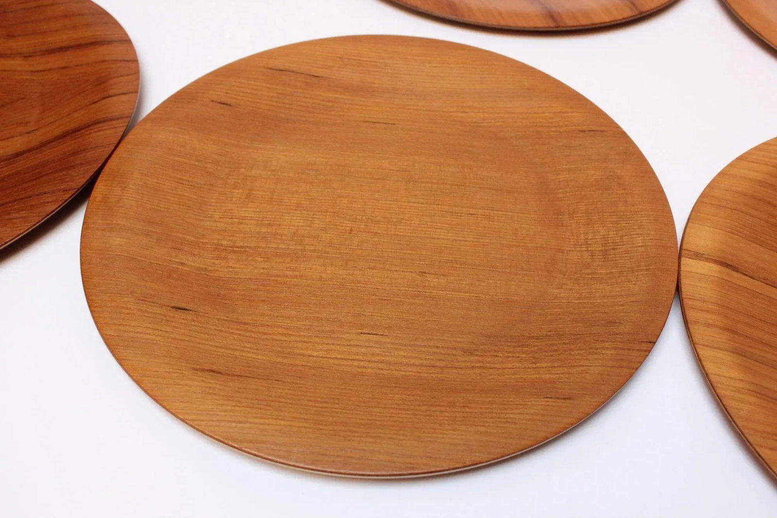 1960s Set of 10 Danish Modern Teak Dinner Plates by Langva - 11