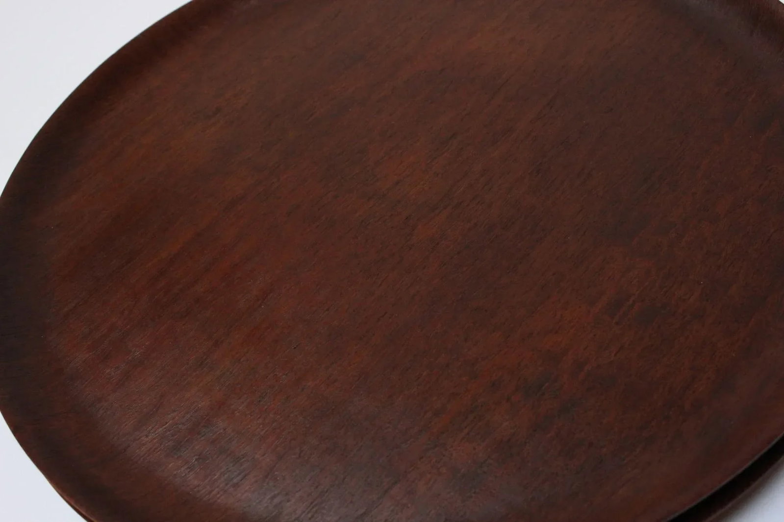 Collection of Four Large Swedish Modern Round Teak Trays - 11
