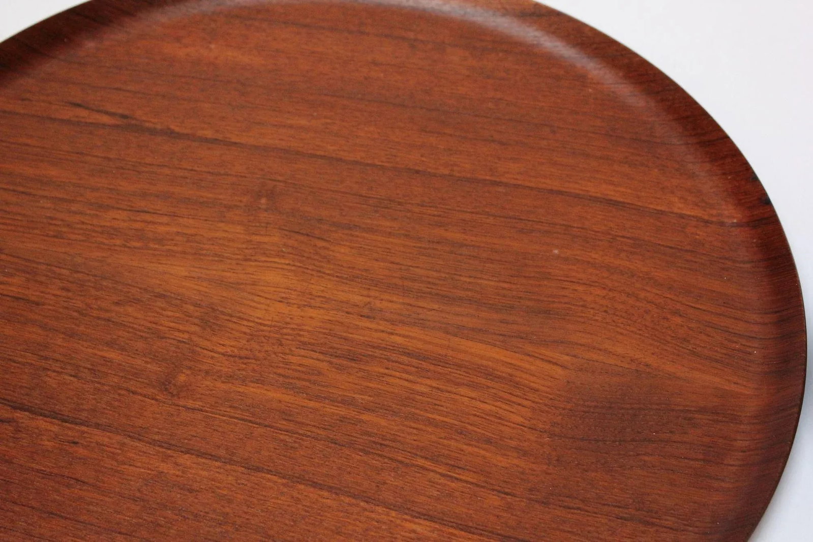 Collection of Four Large Swedish Modern Round Teak Trays - 8
