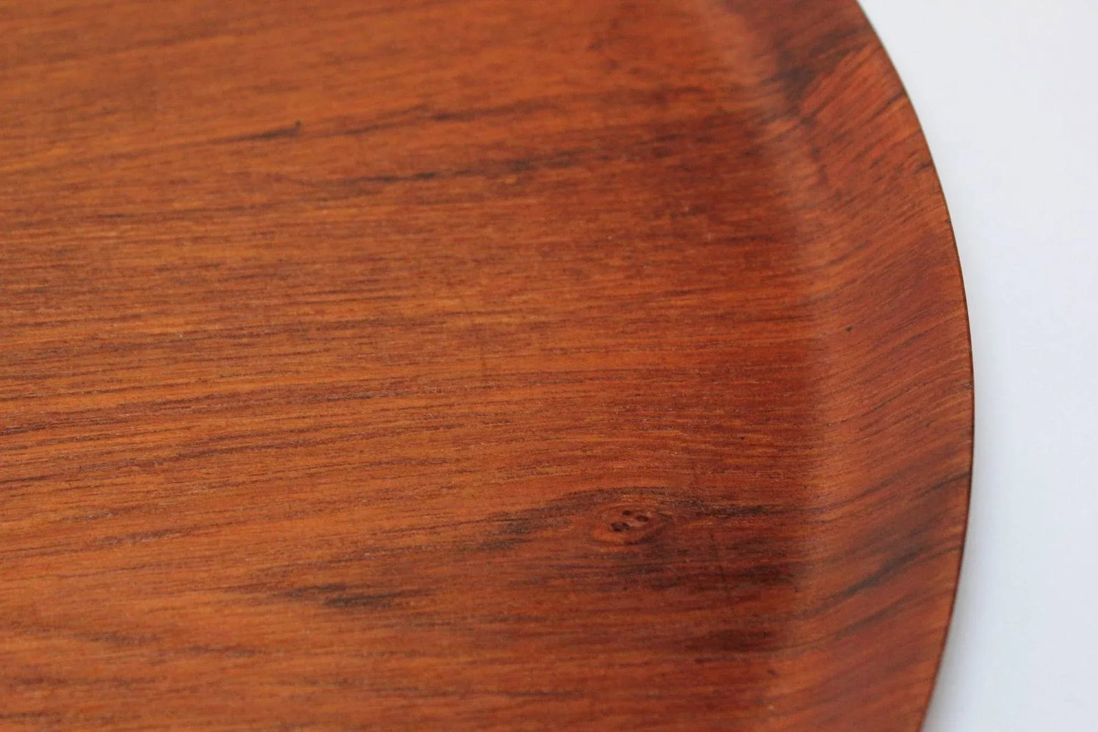 Collection of Four Large Swedish Modern Round Teak Trays - 9