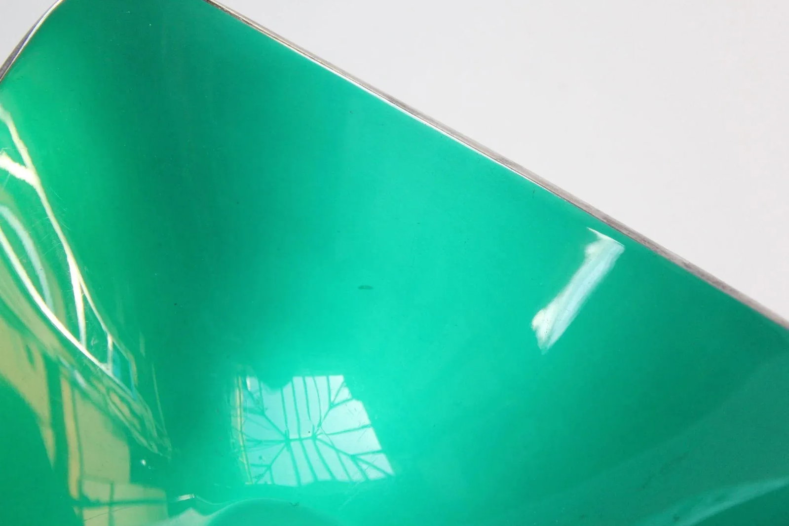 Set of Two Mid-Century Reed and Barton "Color Clad" Green and Ruby Red Silver-Plated Bowls - 11