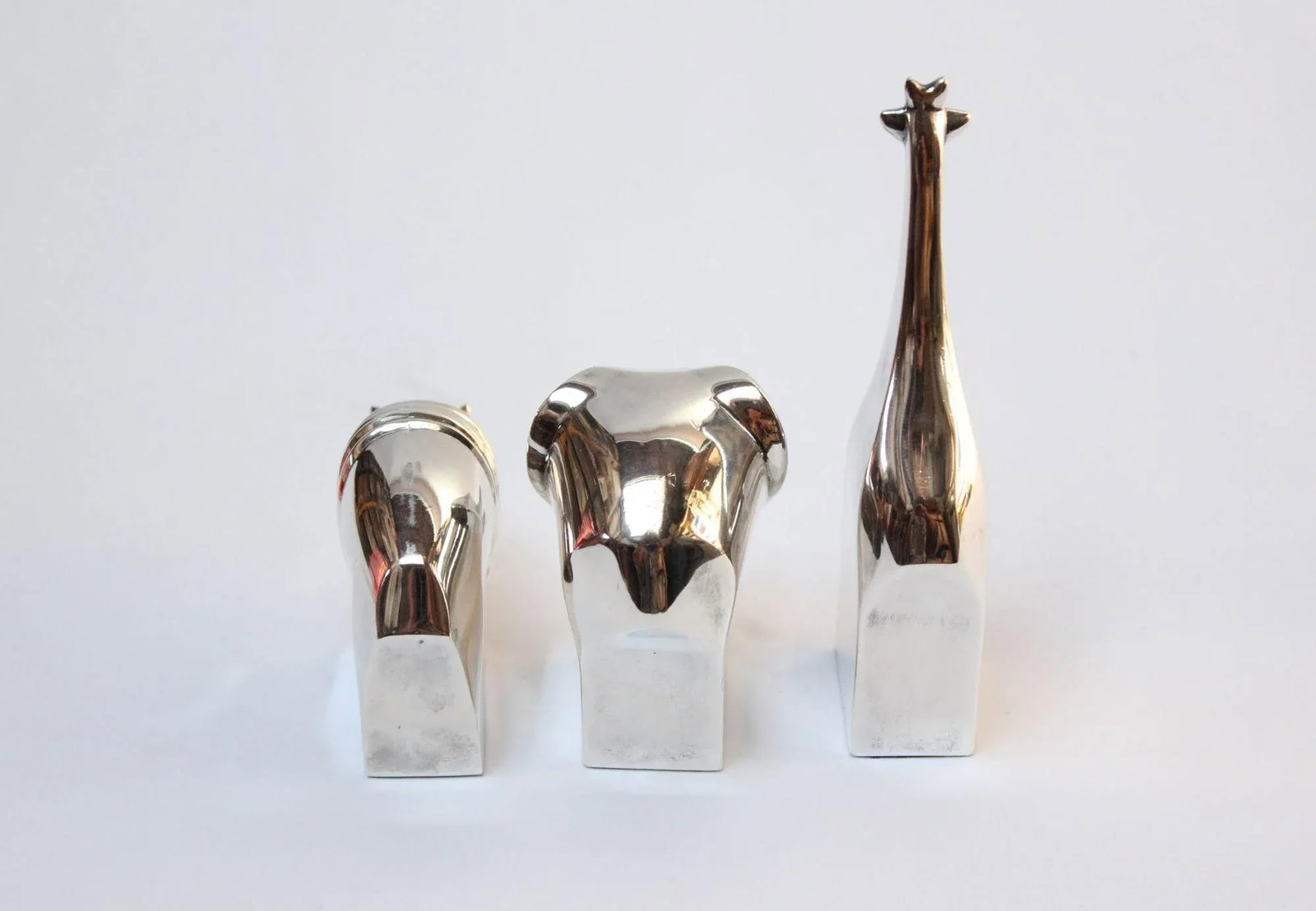 Set of Three Vintage Silver-Plated Animal Paperweights/Figurines Designed by Gunnar Cyren for Dansk - 2