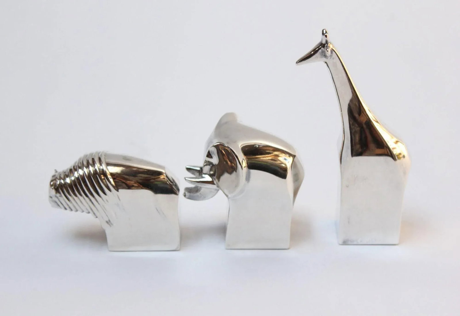 Set of Three Vintage Silver-Plated Animal Paperweights/Figurines Designed by Gunnar Cyren for Dansk - 4